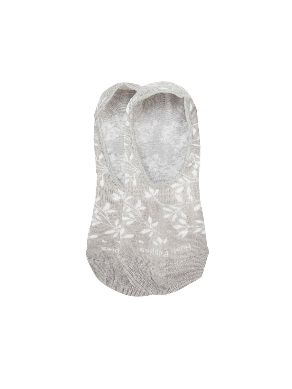 Calcetin Algodón Mujer Inv M Hojas Gris Hush Puppies