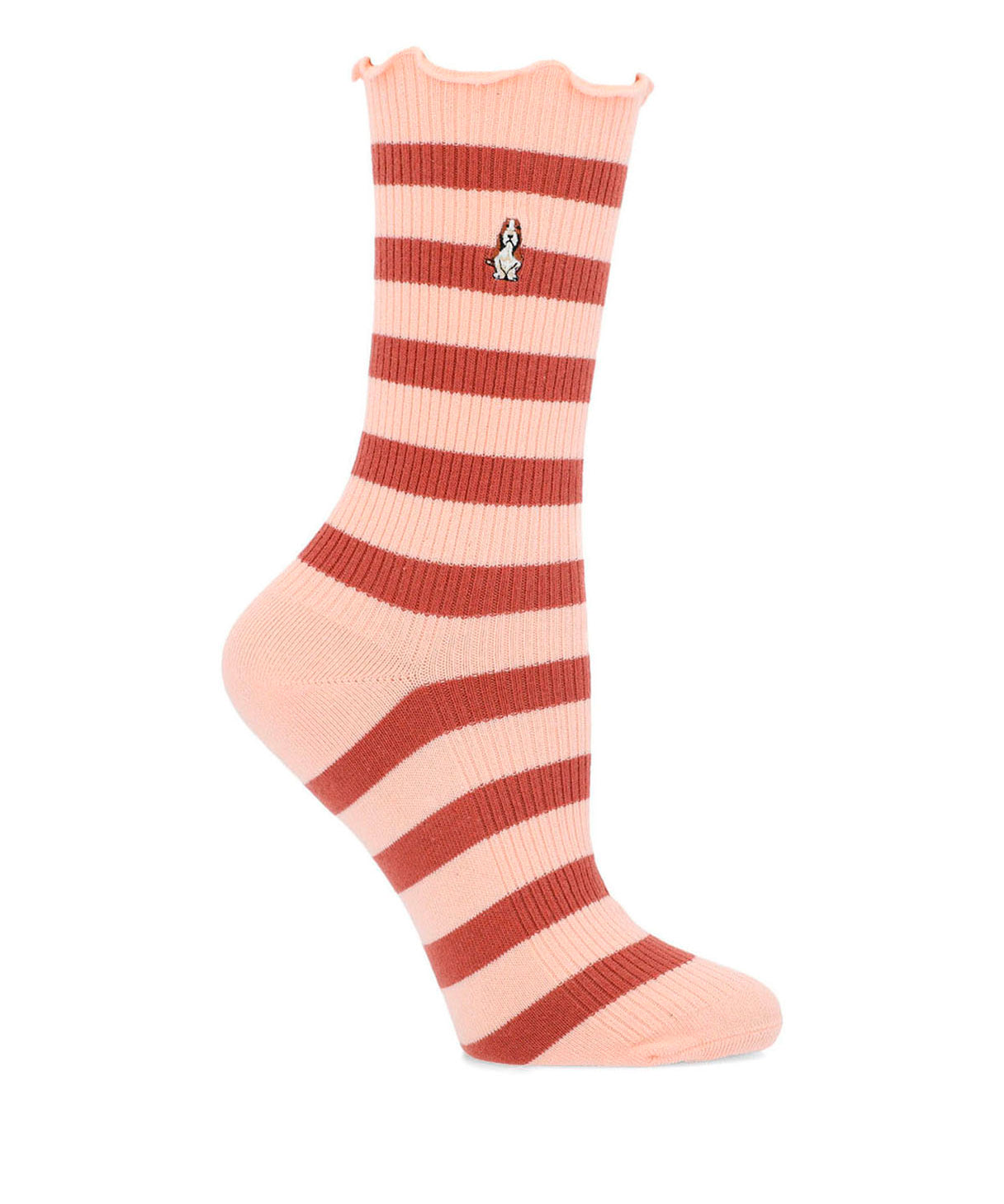 Calcetin Algodón Mujer C Stripes Rosado Hush Puppies
