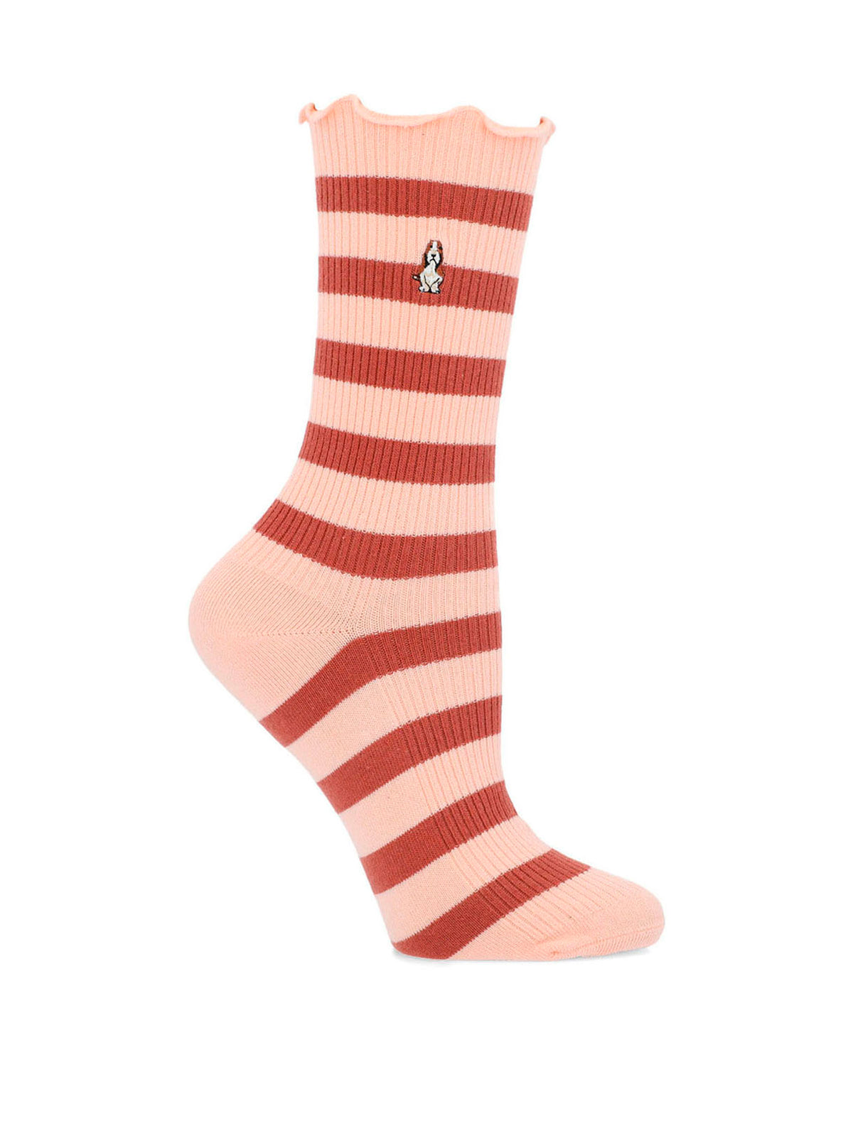 Calcetin Algodón Mujer C Stripes Rosado Hush Puppies