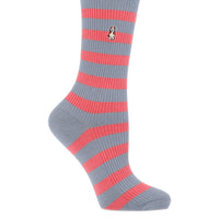 Calcetin Algodón Mujer C Stripes Gris Hush Puppies