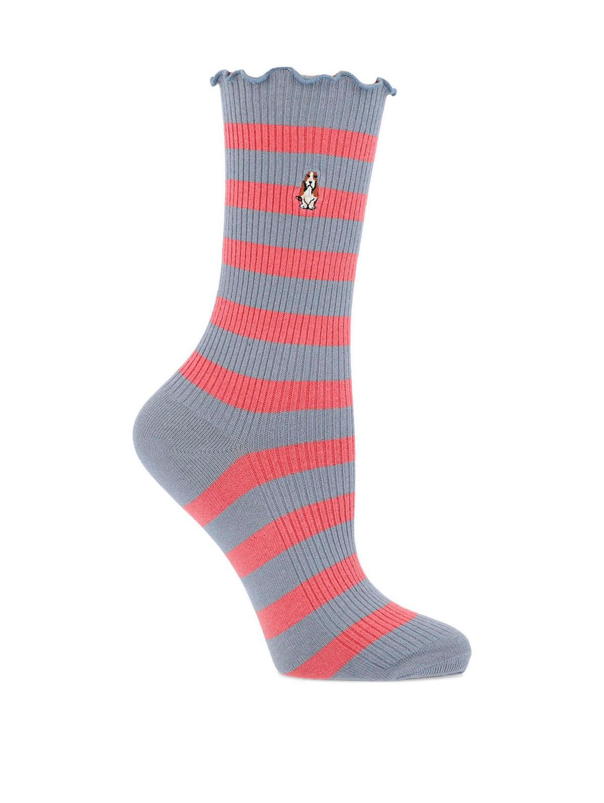 Calcetin Algodón Mujer C Stripes Gris Hush Puppies