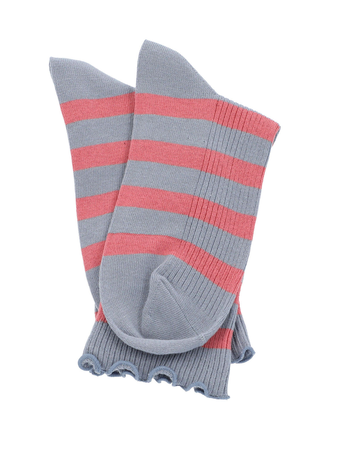 Calcetin Algodón Mujer C Stripes Gris Hush Puppies