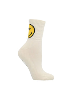 Calcetin Algodon Muer Hpw Smile Sock Blanco Hush Puppies | Hush Puppies