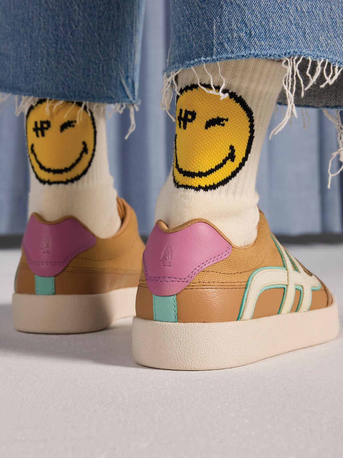 Calcetin Algodon Muer Hpw Smile Sock Blanco Hush Puppies | Hush Puppies