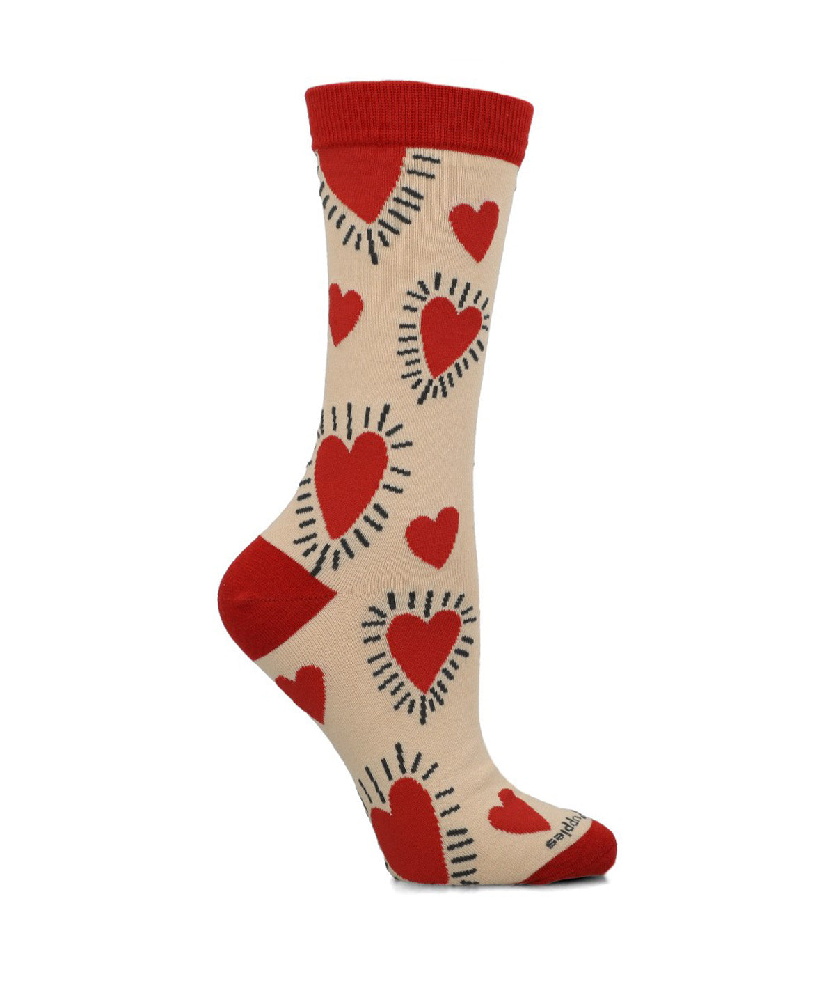 Calcetin Algodón Mujer C Heart Beige Hush Puppies