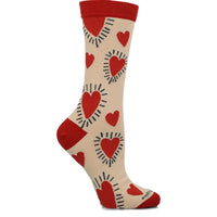 Calcetin Algodón Mujer C Heart Beige Hush Puppies