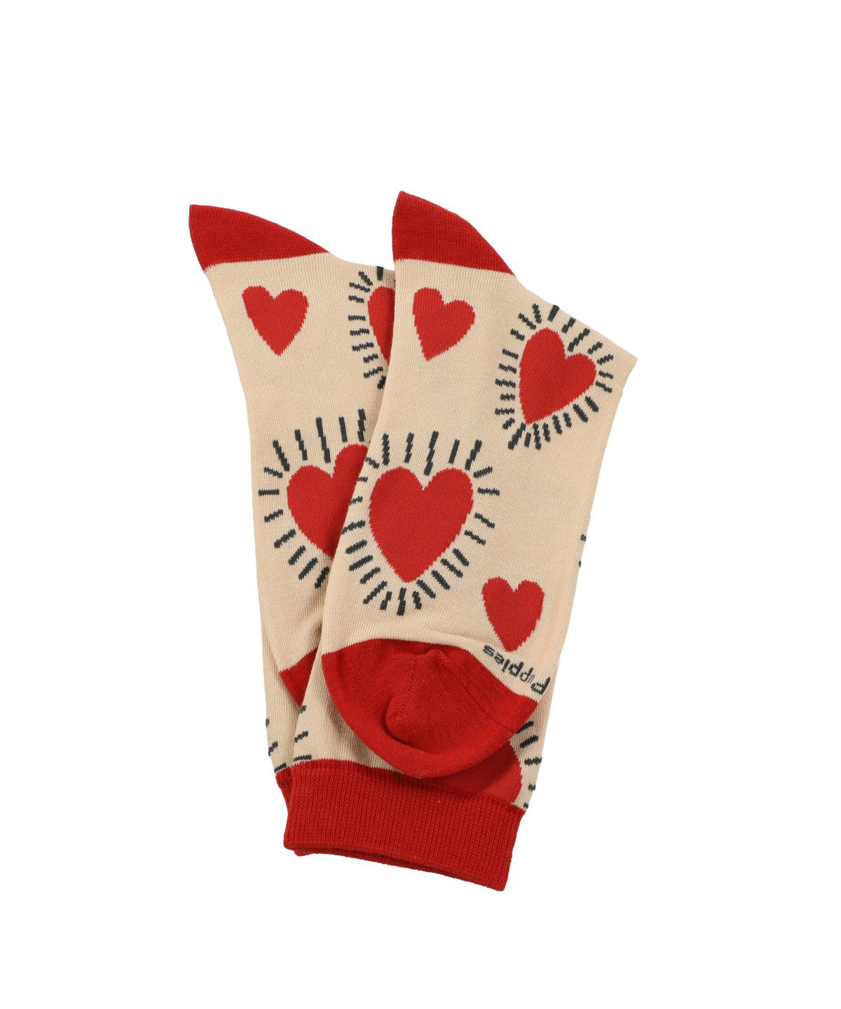 Calcetin Algodón Mujer C Heart Beige Hush Puppies