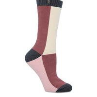 Calcetin Algodón Mujer Heavy Block Morado Hush Puppies