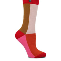 Calcetin Algodón Mujer Heavy Block Rosado Hush Puppies