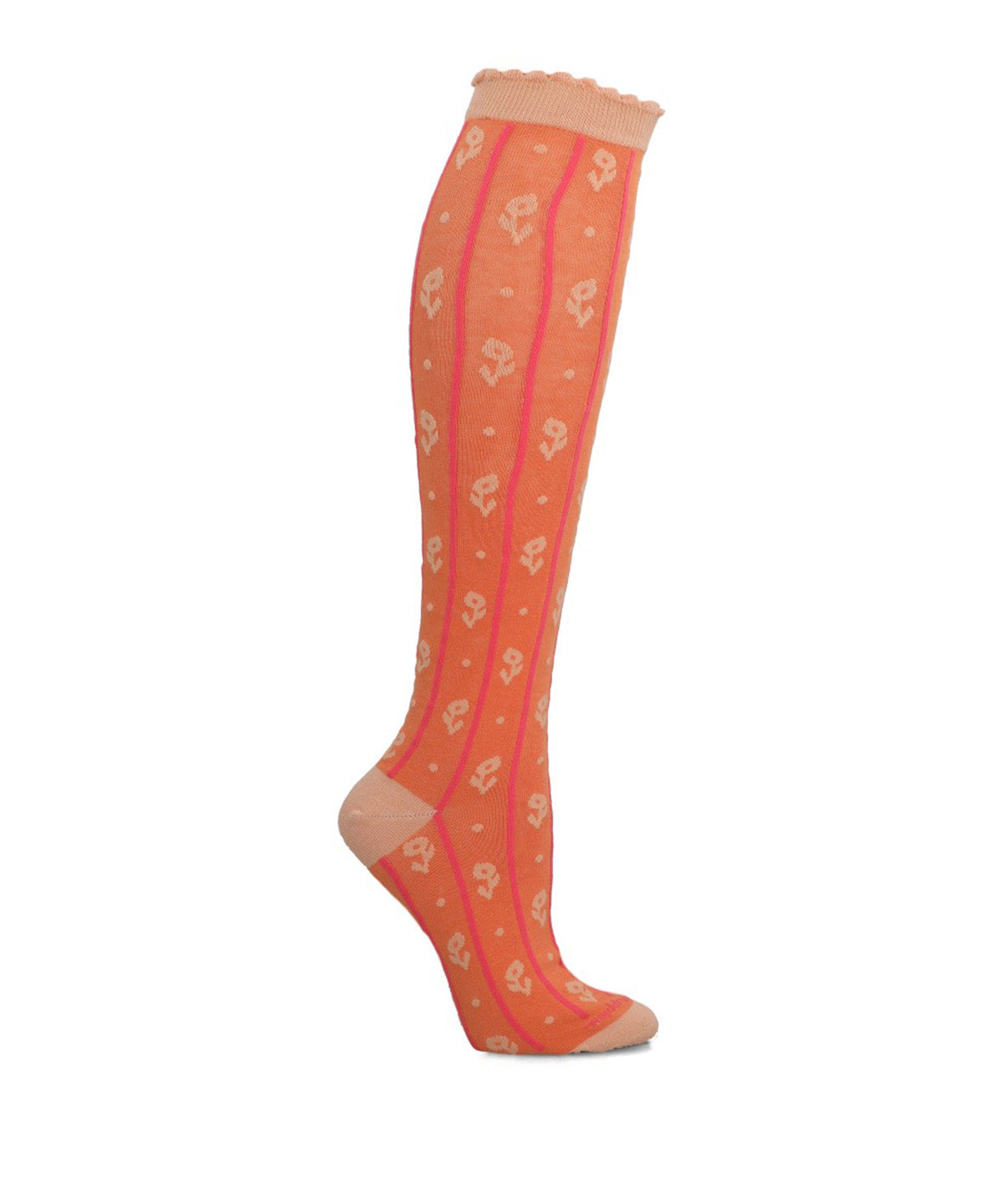 Calcetin Mujer Kh St Flower Naranjo Hush Puppies
