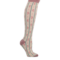 Calcetin Algodón Mujer Kh St Flower Beige Hush Puppies