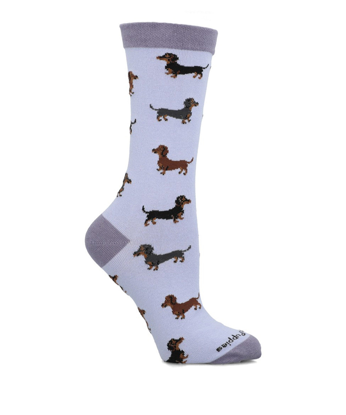 Calcetin Algodón Mujer Cuff Dachshu Morado Hush Puppies