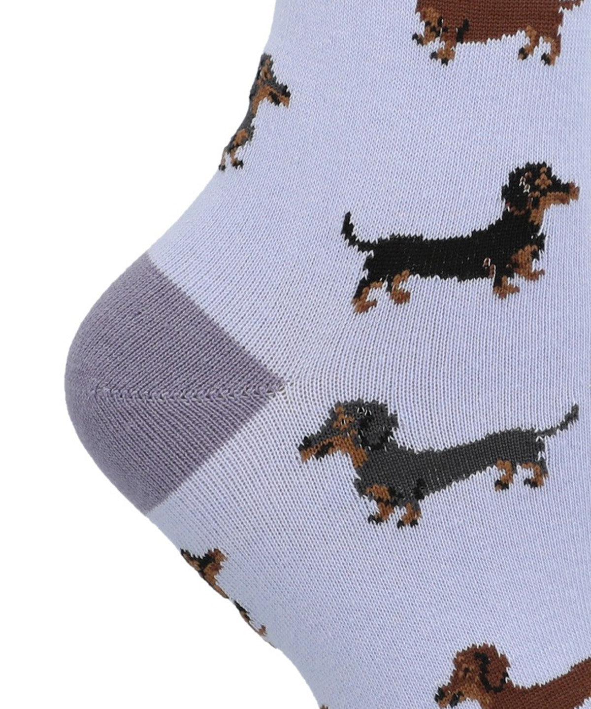 Calcetin Algodón Mujer Cuff Dachshu Morado Hush Puppies