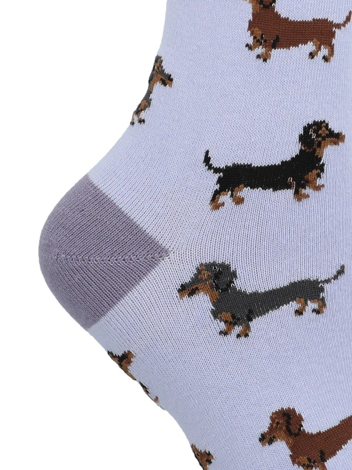 Calcetin Algodón Mujer Cuff Dachshu Morado Hush Puppies