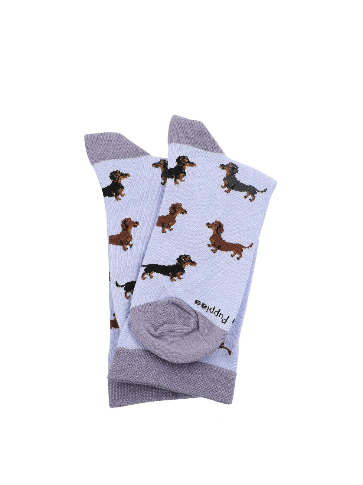 Calcetin Algodón Mujer Cuff Dachshu Morado Hush Puppies