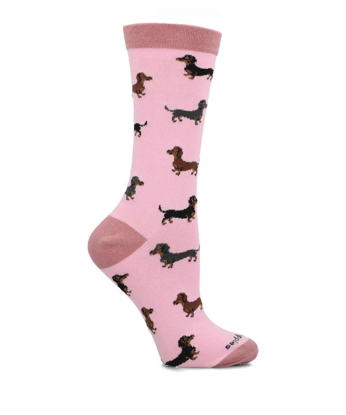 Calcetin Algodón Mujer Cuff Dachshu Rosado Hush Puppies