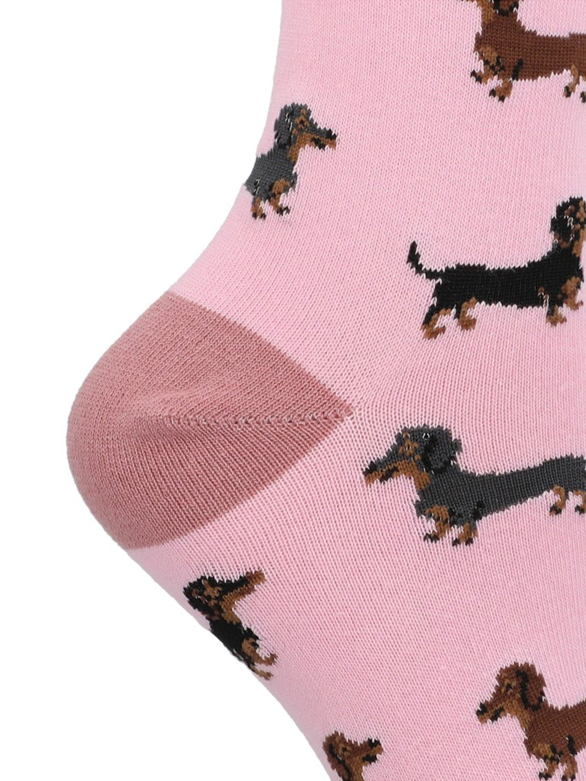 Calcetin Algodón Mujer Cuff Dachshu Rosado Hush Puppies