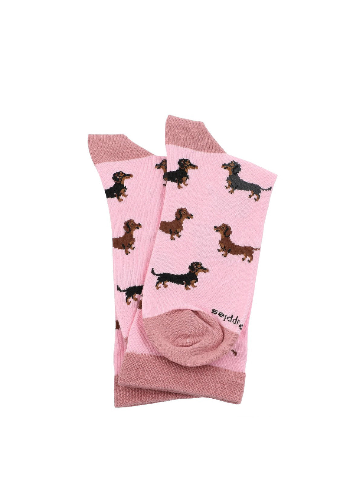 Calcetin Algodón Mujer Cuff Dachshu Rosado Hush Puppies