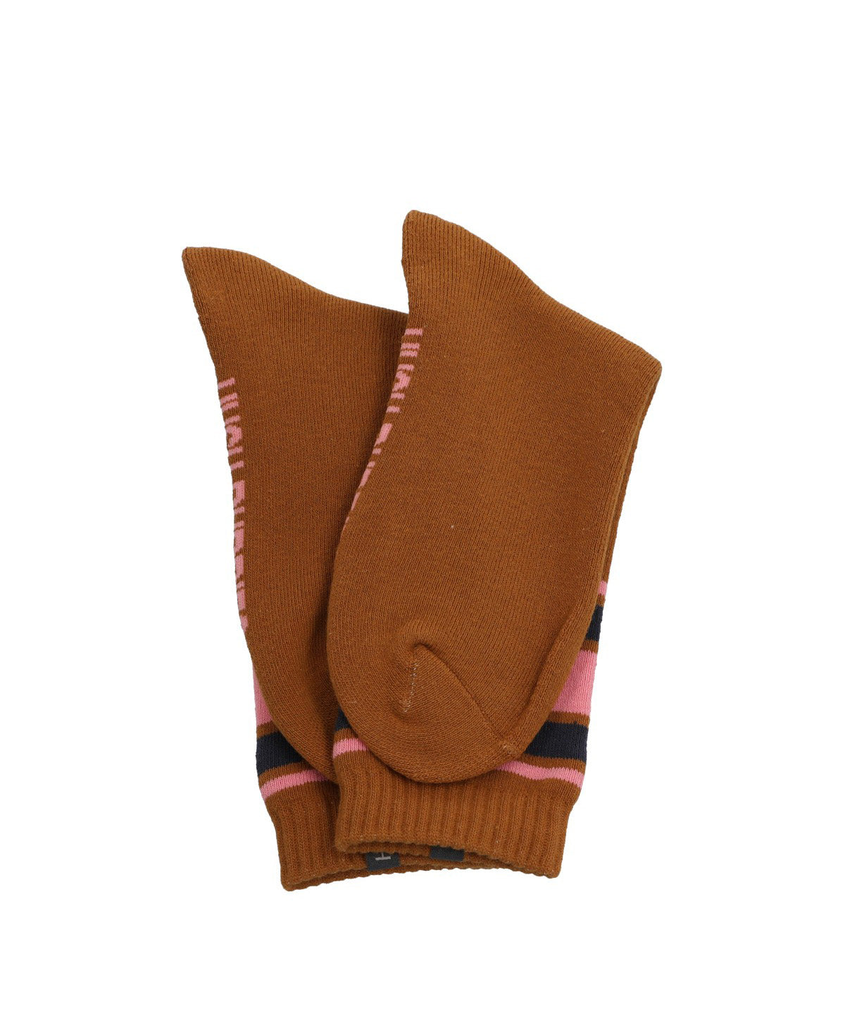 Calcetin Algodón Mujer Heavy Stripe Café Hush Puppies