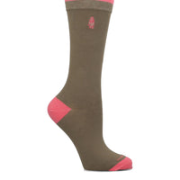 Calcetin Algodón Mujer Cuff Classic Verde Hush Puppies