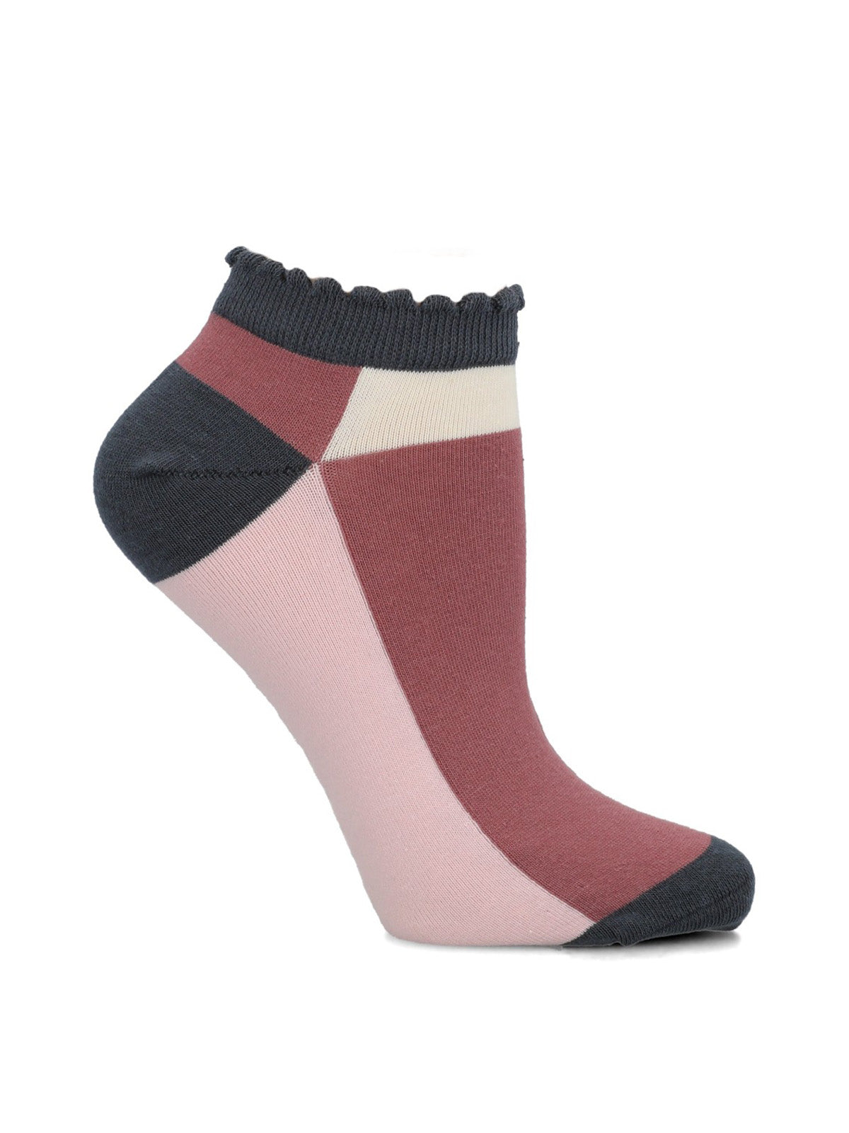 Calcetin Algodón Mujer Ped St Block Morado Hush Puppies