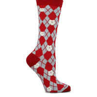 Calcetin Algodón Mujer C Cuff Rombo Azul Hush Puppies