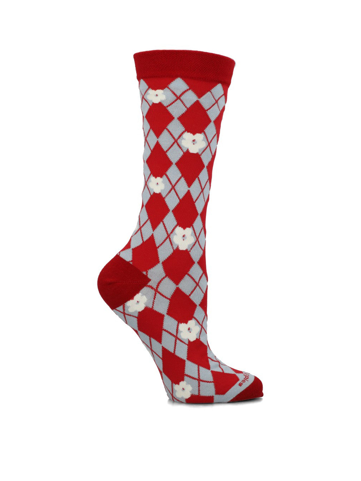 Calcetin Algodón Mujer C Cuff Rombo Azul Hush Puppies