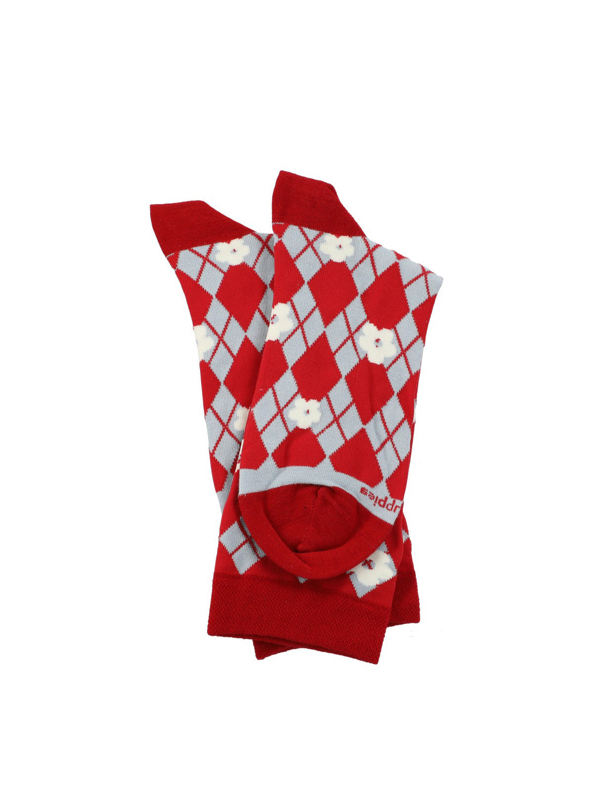 Calcetin Algodón Mujer C Cuff Rombo Azul Hush Puppies