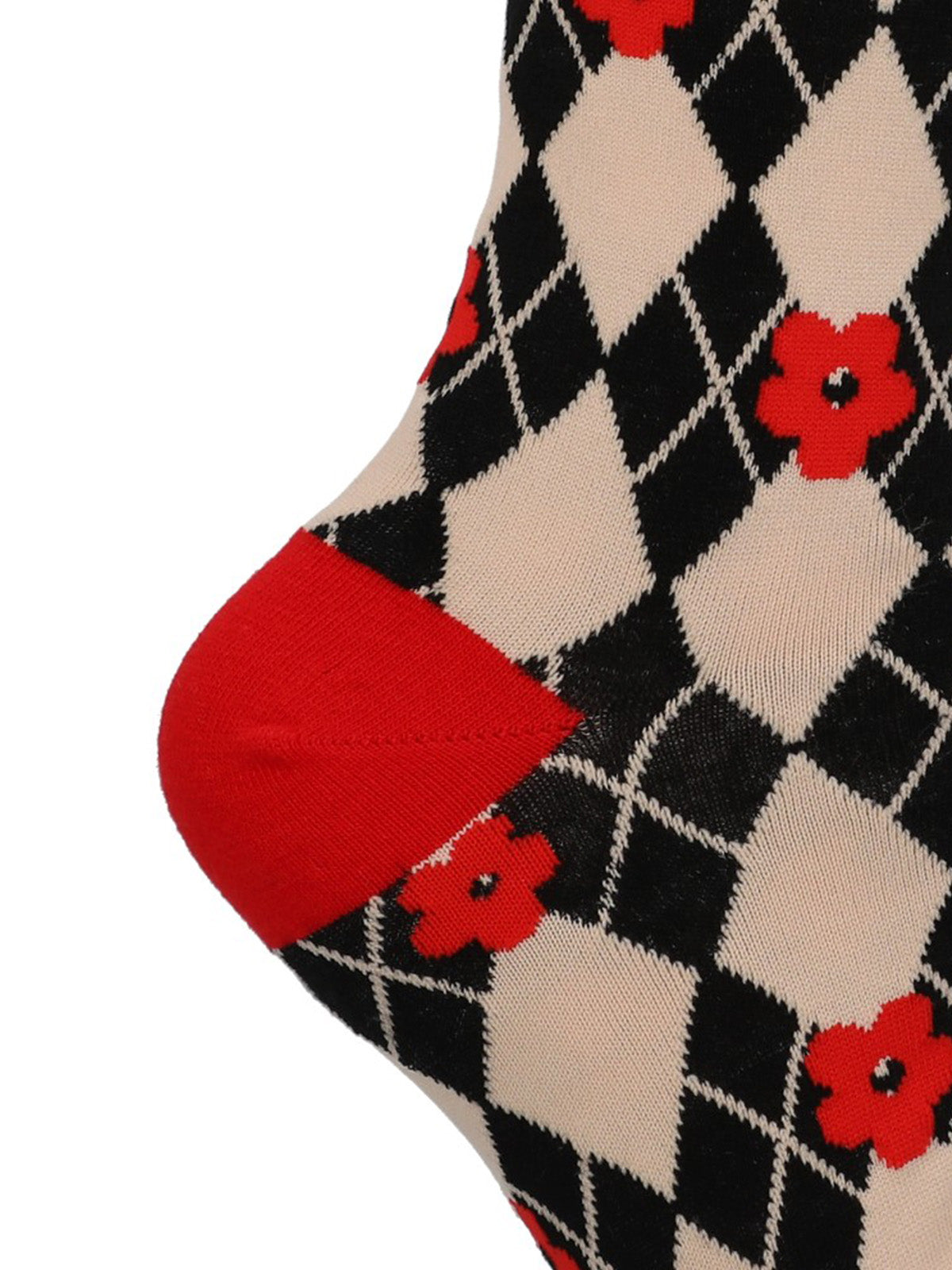 Calcetin Algodón Mujer C Cuff Rombo Rojo Hush Puppies