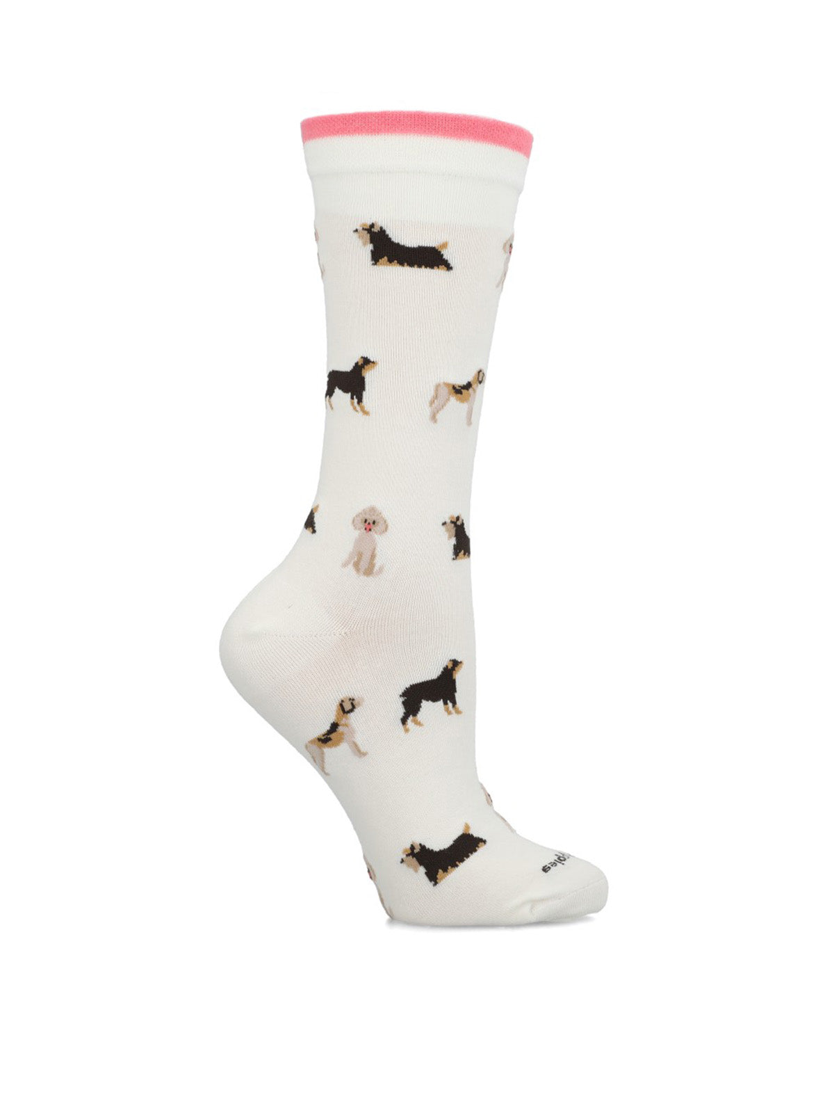 Calcetin Algodón Mujer Cuff Multidog Beige Hush Puppies