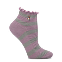 Calcetin Algodón Mujer Ped St Rayas Morado Hush Puppies