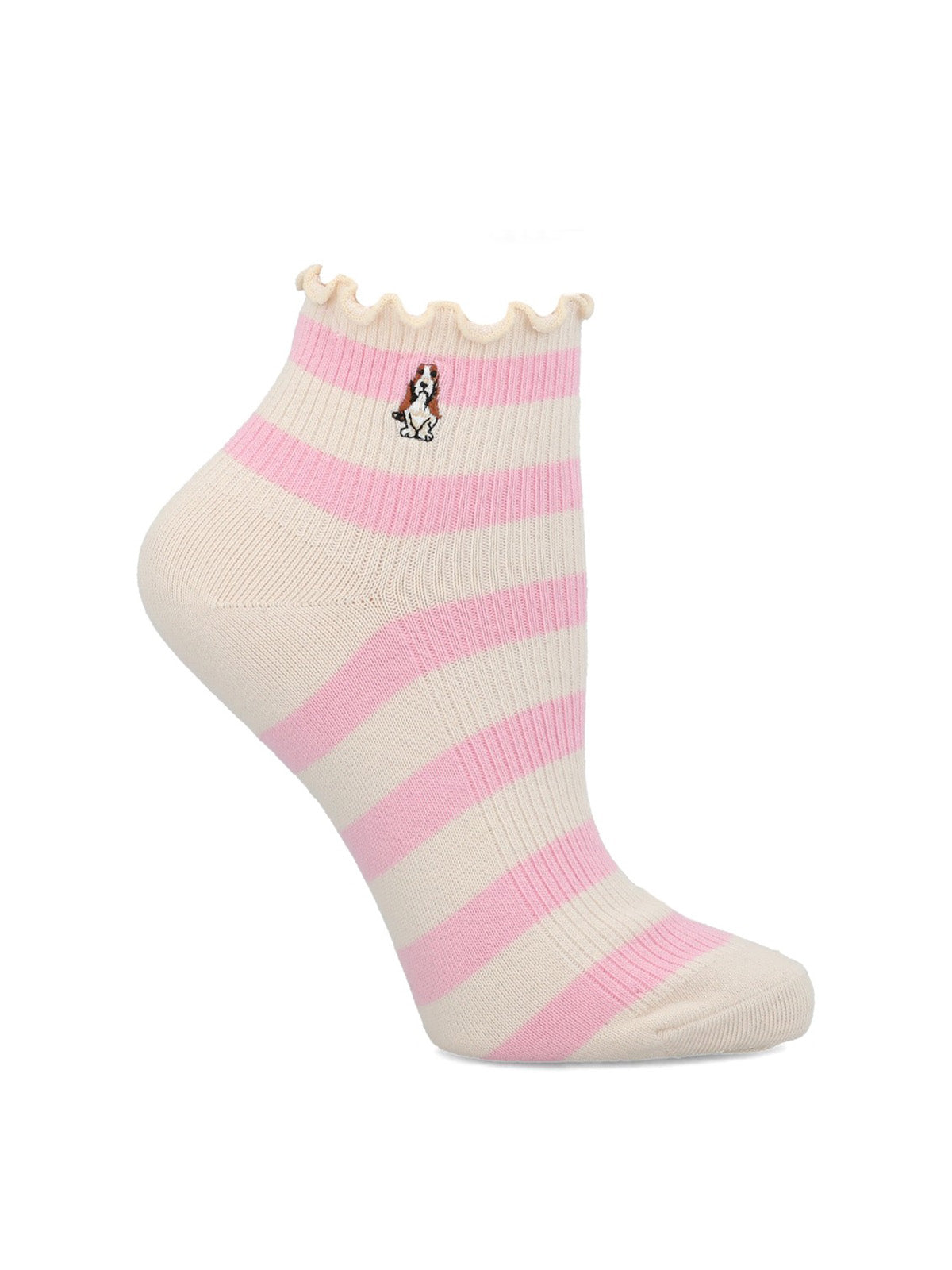 Calcetin Algodón Mujer Ped St Rayas Beige Hush Puppies