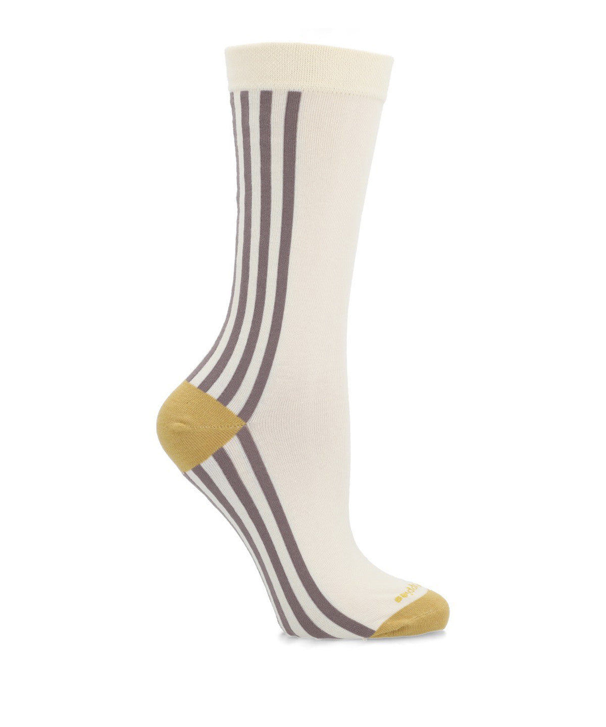 Calcetin Algodón Mujer C Cuff Stripes Gris Hush Puppies