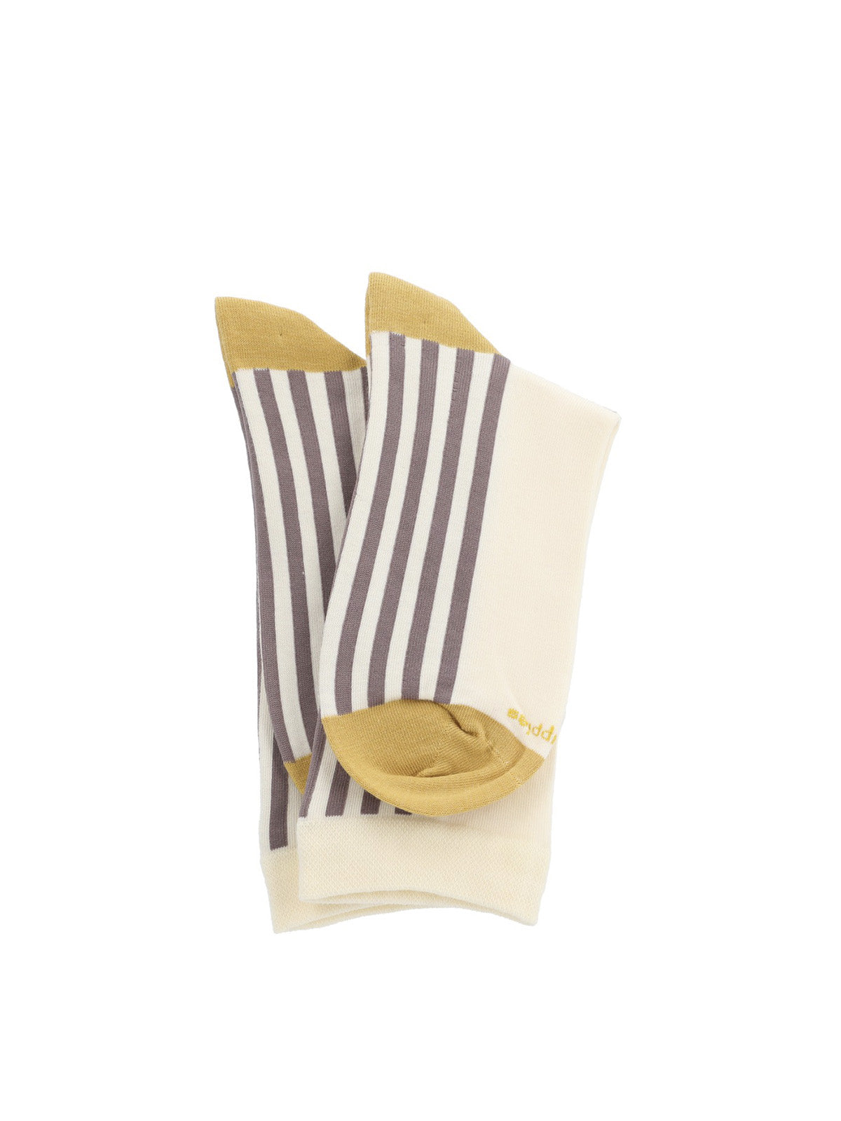 Calcetin Algodón Mujer C Cuff Stripes Gris Hush Puppies