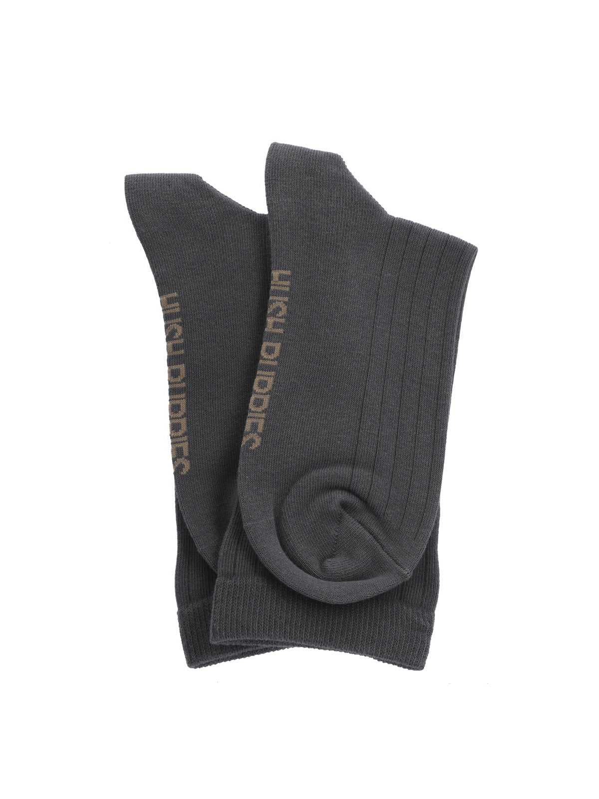 Calcetin Algodón Mujer C Cuff Basicrib Gris Hush Puppies