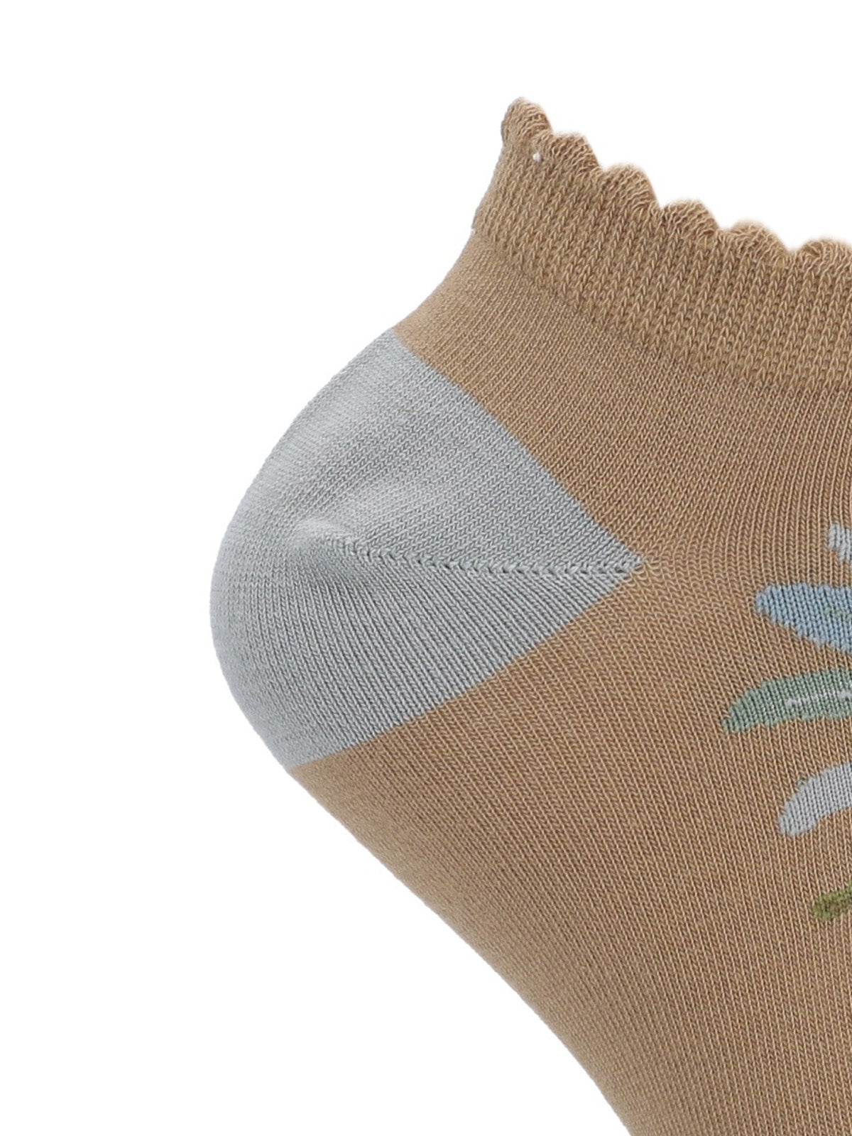 Calcetin Algodón Mujer Ped St Flower Gris Hush Puppies