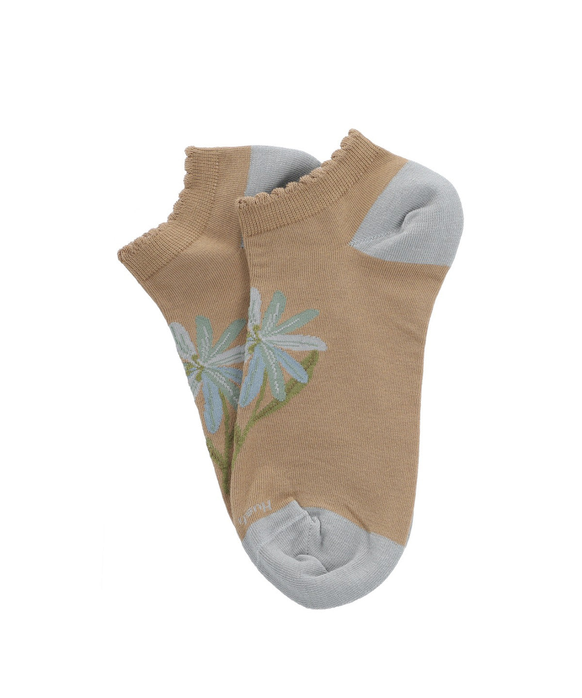 Calcetin Algodón Mujer Ped St Flower Gris Hush Puppies