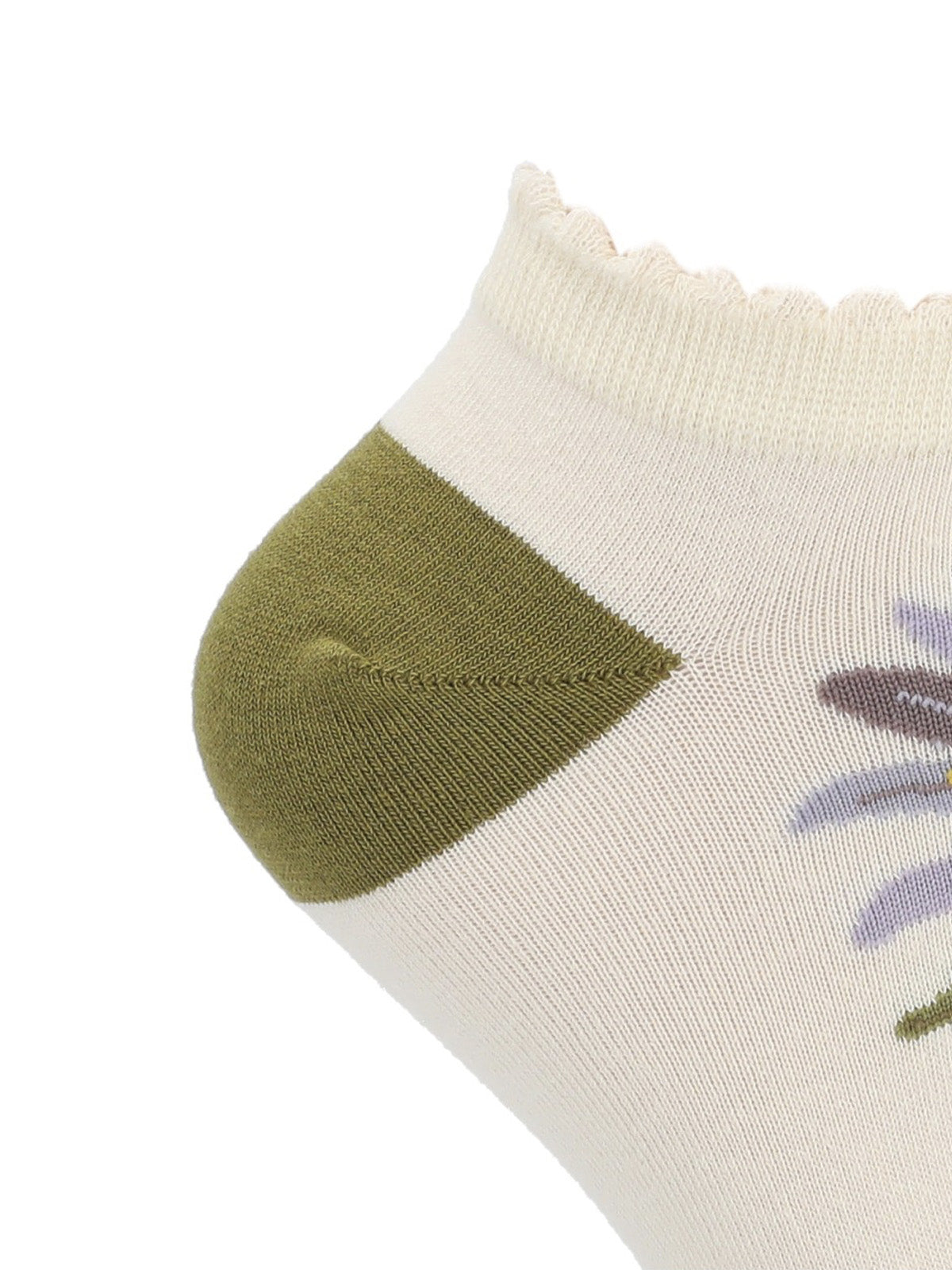 Calcetin Algodón Mujer Ped St Flower Gris Hush Puppies