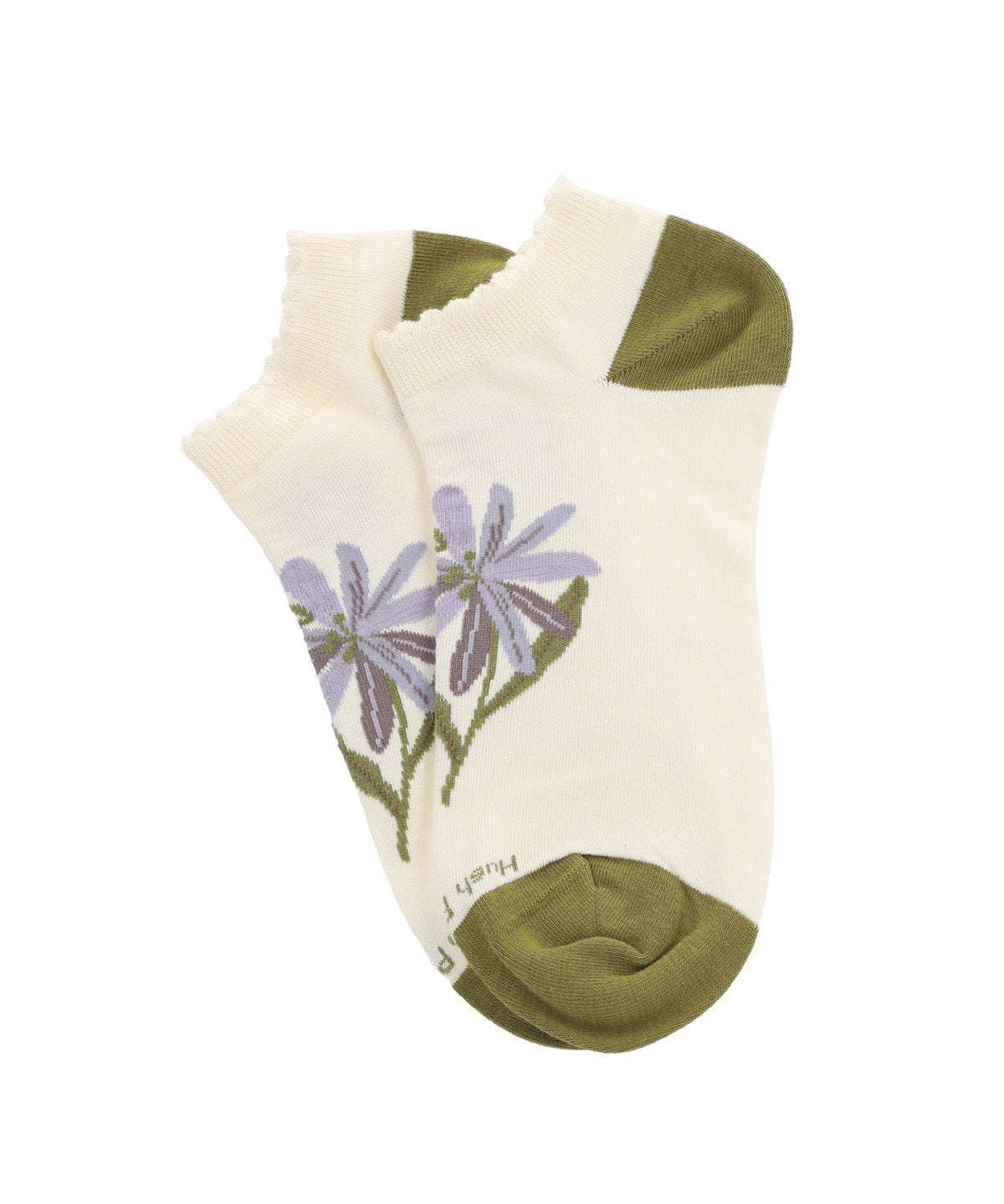 Calcetin Algodón Mujer Ped St Flower Gris Hush Puppies