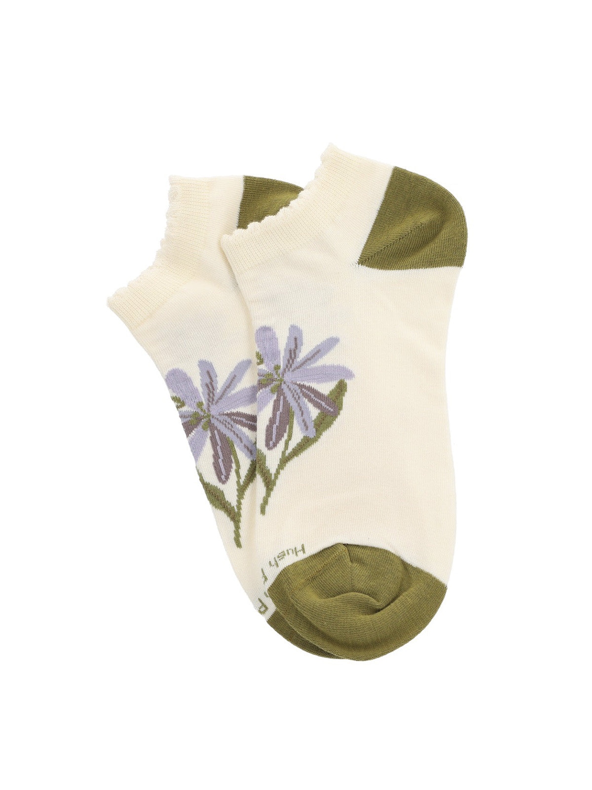 Calcetin Algodón Mujer Ped St Flower Gris Hush Puppies