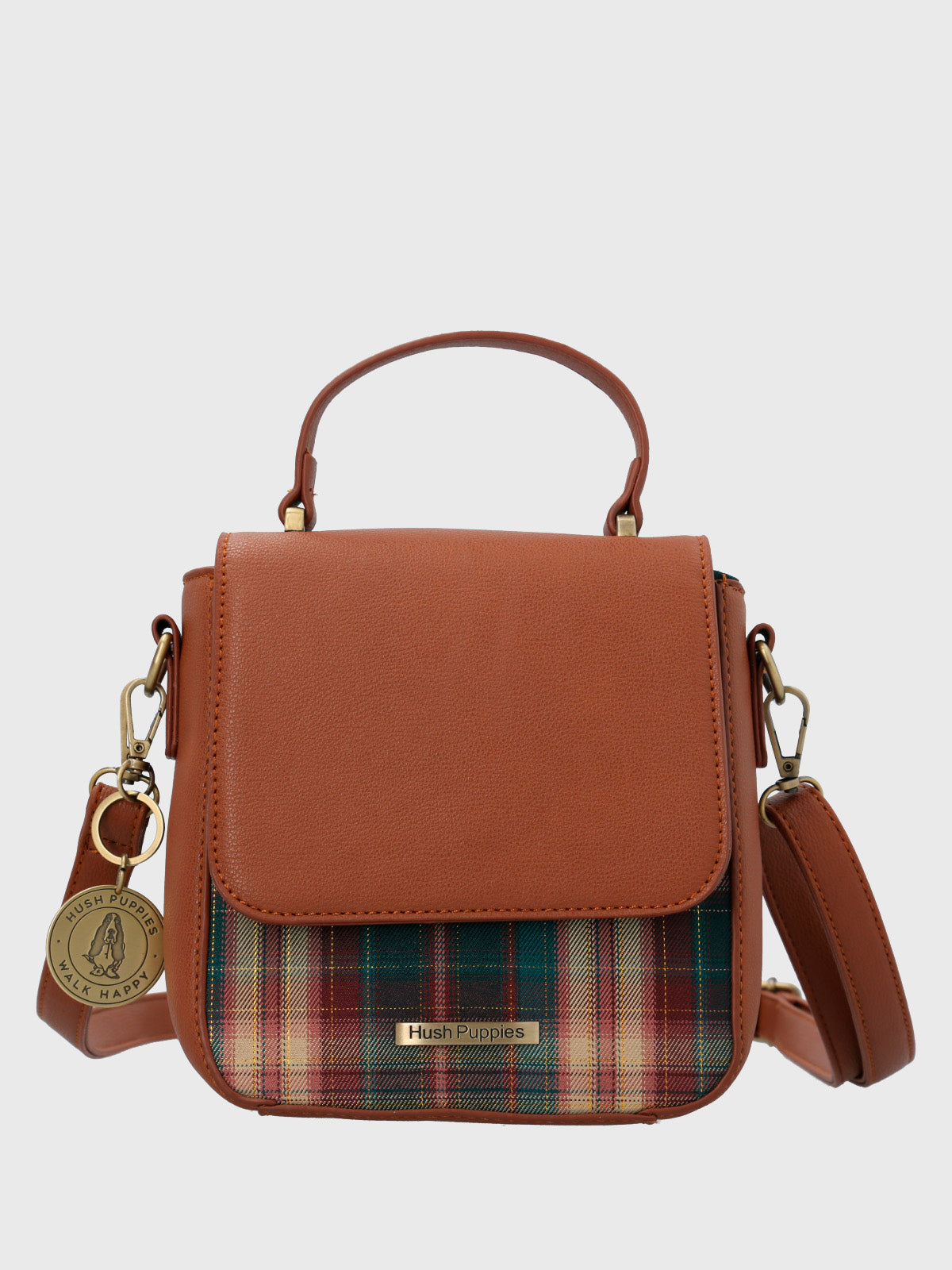 Cartera Textil Mujer Bennett Cross Café Hush Puppies-Hush Puppies Chile