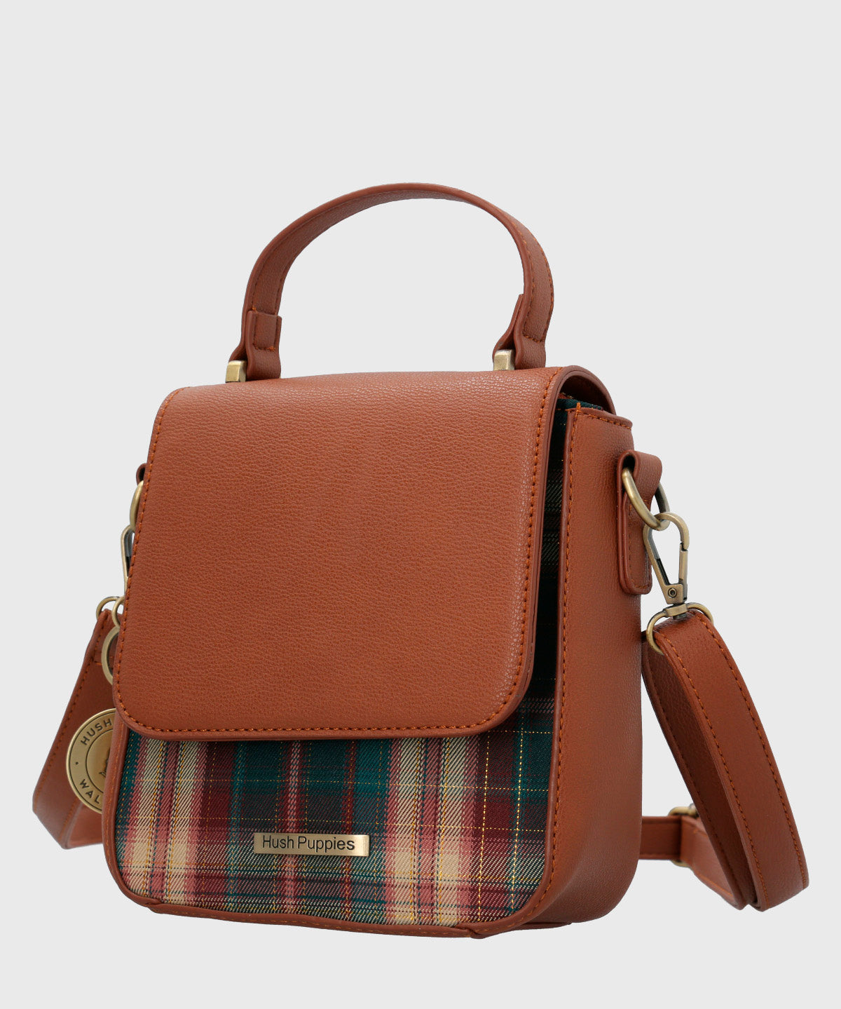 Cartera Textil Mujer Bennett Cross Café Hush Puppies-Hush Puppies Chile