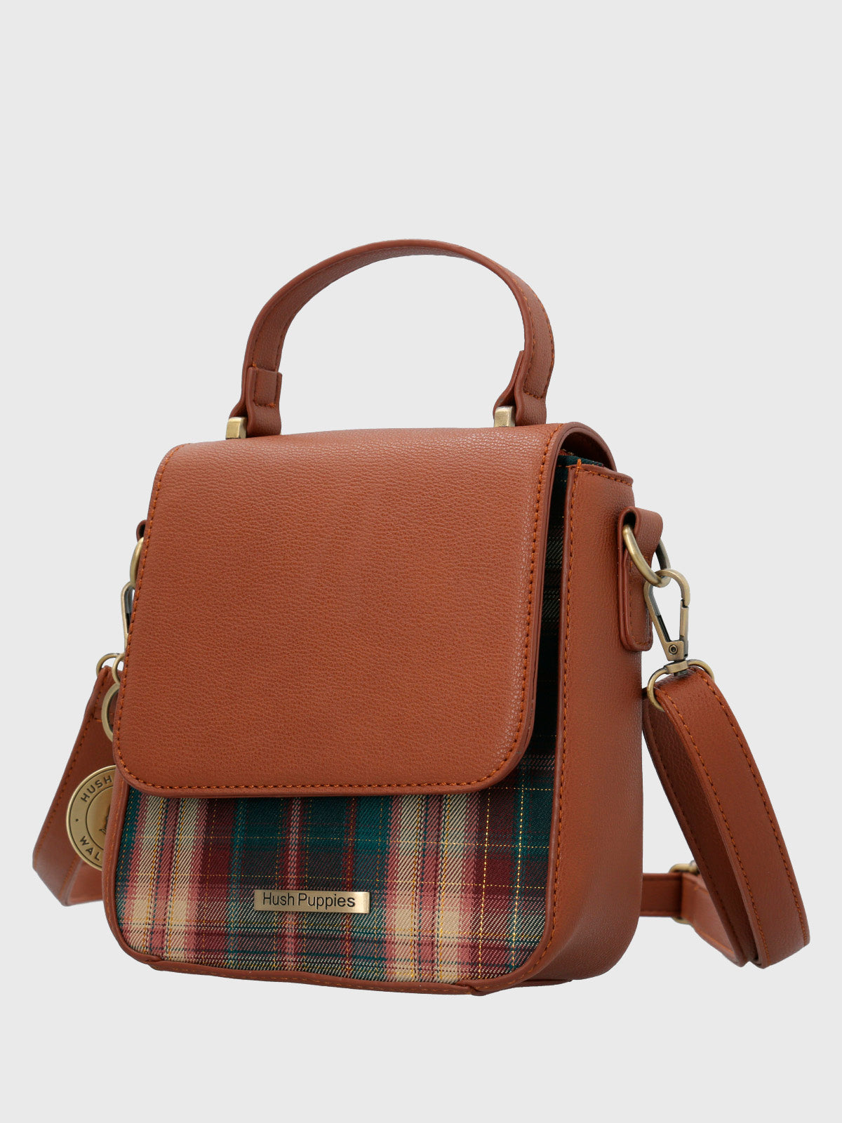 Cartera Textil Mujer Bennett Cross Café Hush Puppies-Hush Puppies Chile