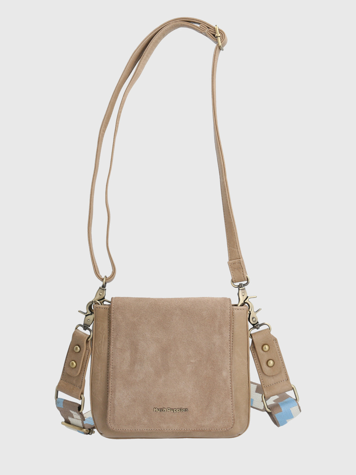 Cartera Ecocuero Mujer Lynn Cross Beige/Crudo Hush Puppies-Hush Puppies Chile