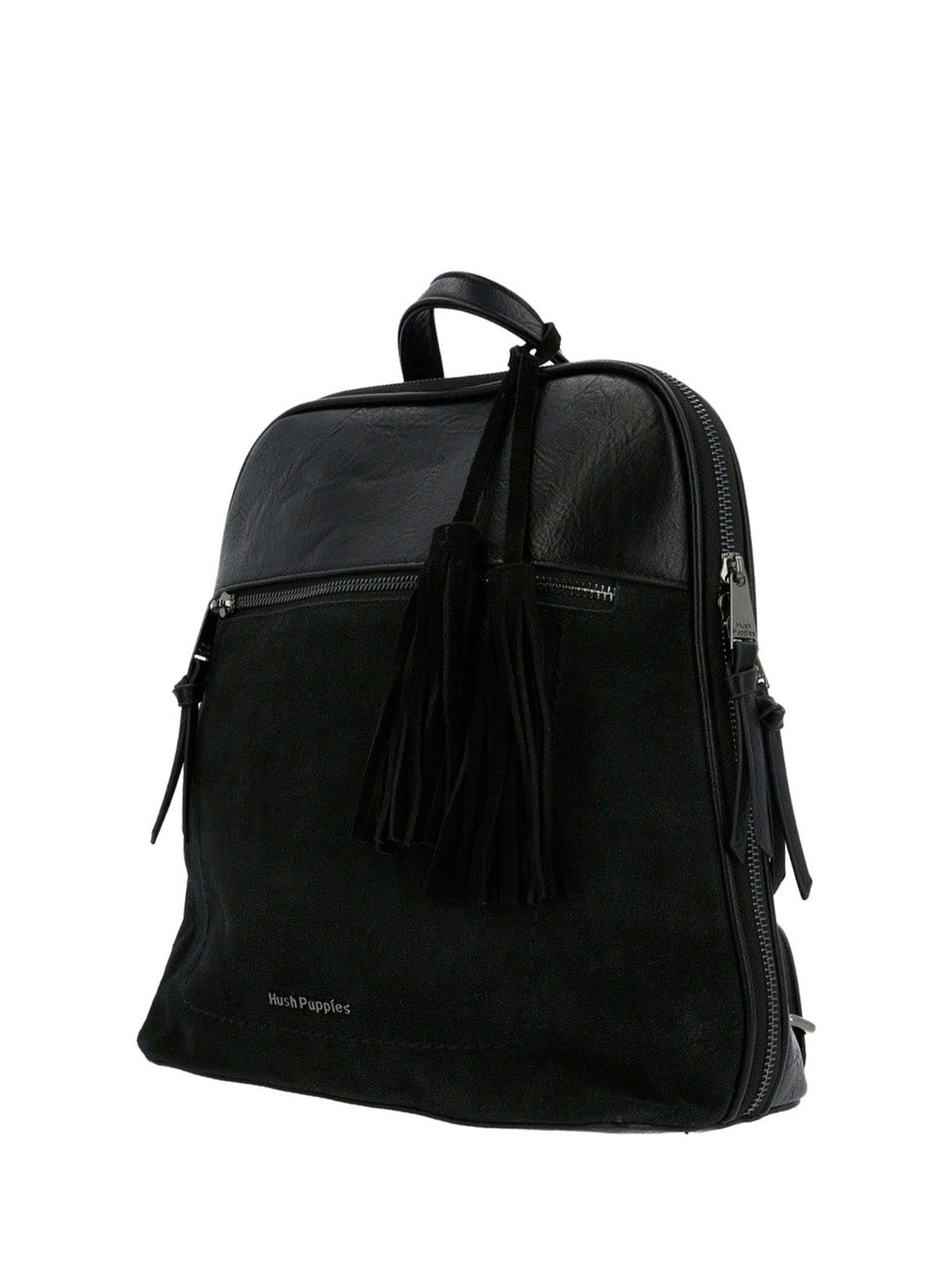 Mochila Ecocuero Mujer Leana Back Negro Hush Puppies
