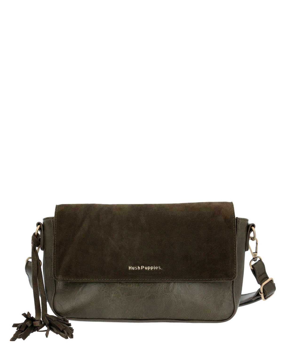 Cartera Ecocuero Mujer Ledger Cross Verde Hush Puppies