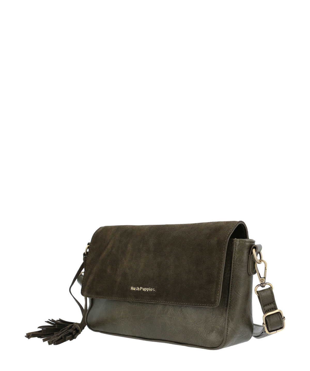 Cartera Ecocuero Mujer Ledger Cross Verde Hush Puppies