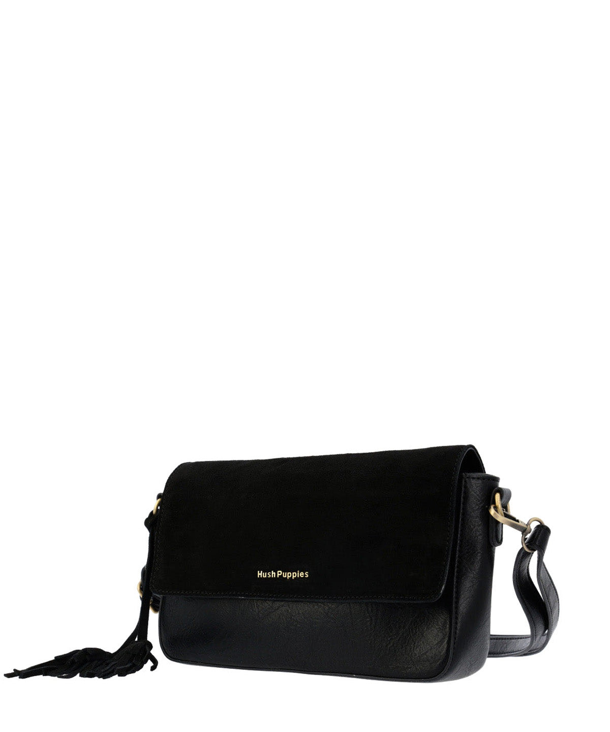 Cartera Ecocuero Mujer Ledger Cross Negro Hush Puppies