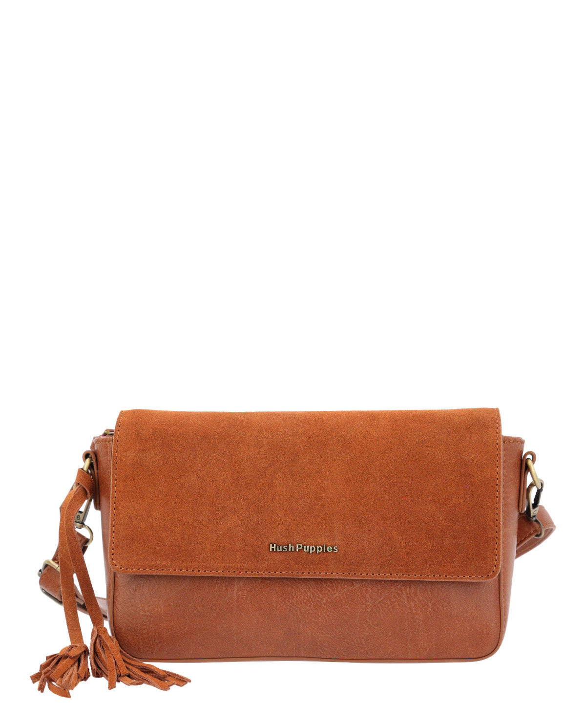 Cartera Ecocuero Mujer Ledger Cross Café Hush Puppies