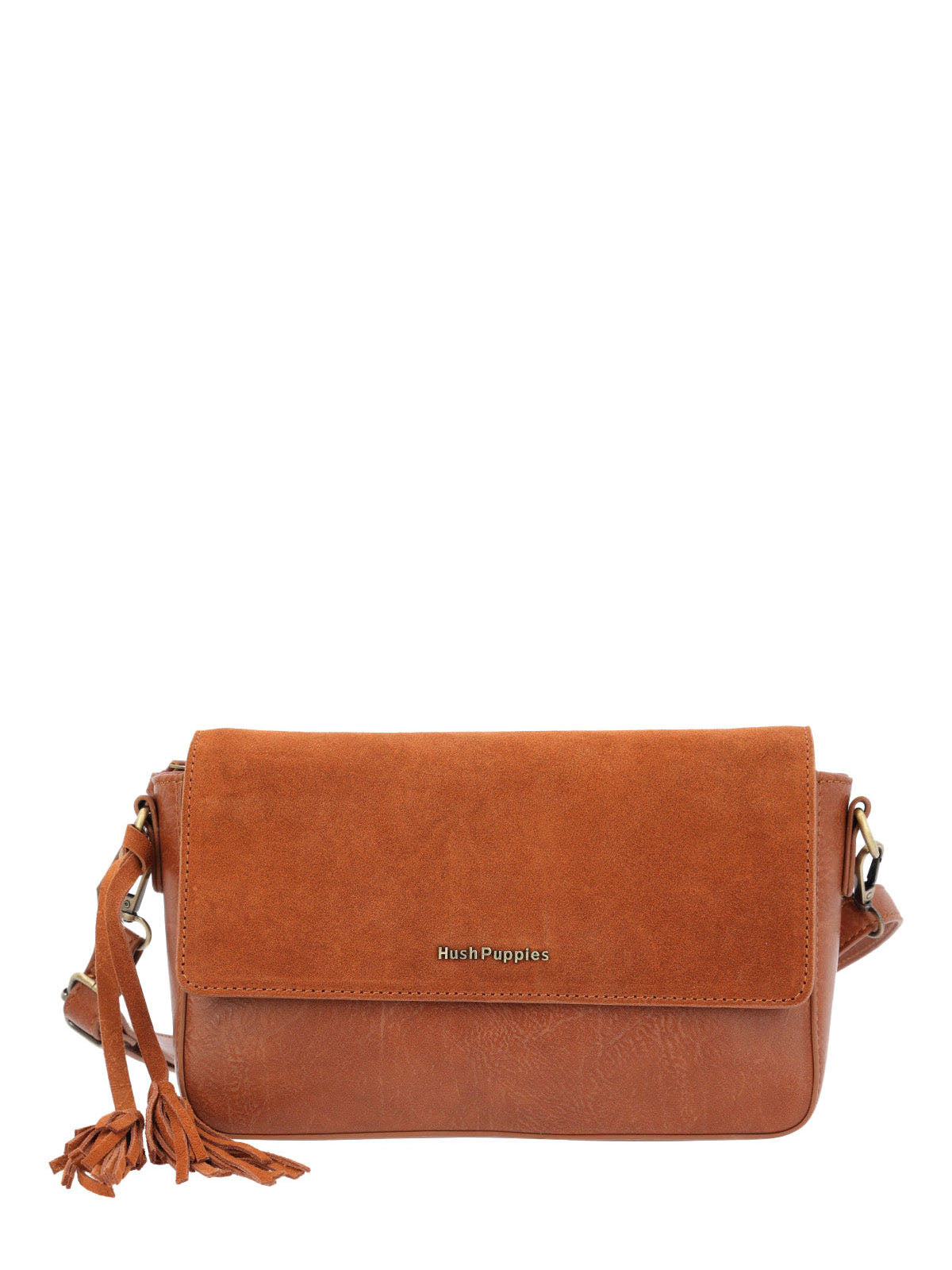 Cartera Ecocuero Mujer Ledger Cross Café Hush Puppies
